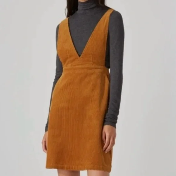 Frank & Oak Pinafore Corduroy Dress 100% cotton XS - Picture 1 of 10